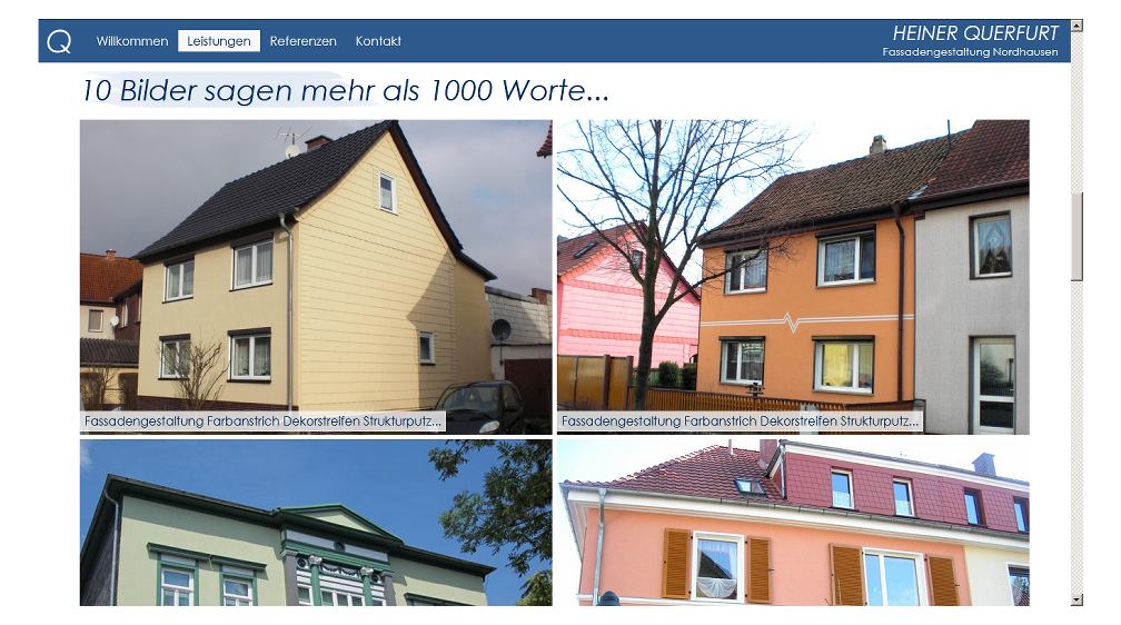 Fotos vom Profi runden das Gesamtbild der Internetseite ab