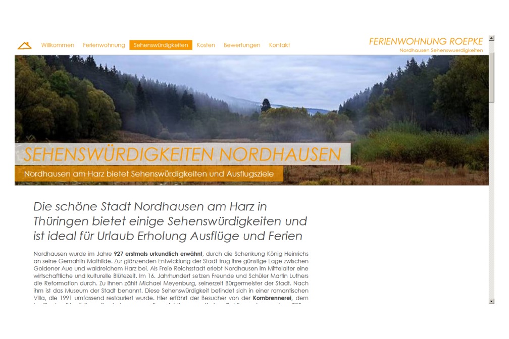 Infos über touristische Attraktionen Ausflugsziele