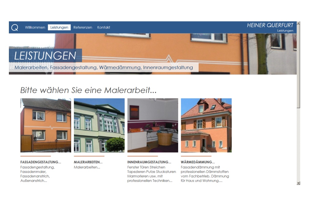 Handwerker Website mit allen Leistungen