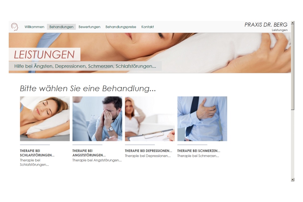 Alle Behandlungen im Überblick schnell erfassbar