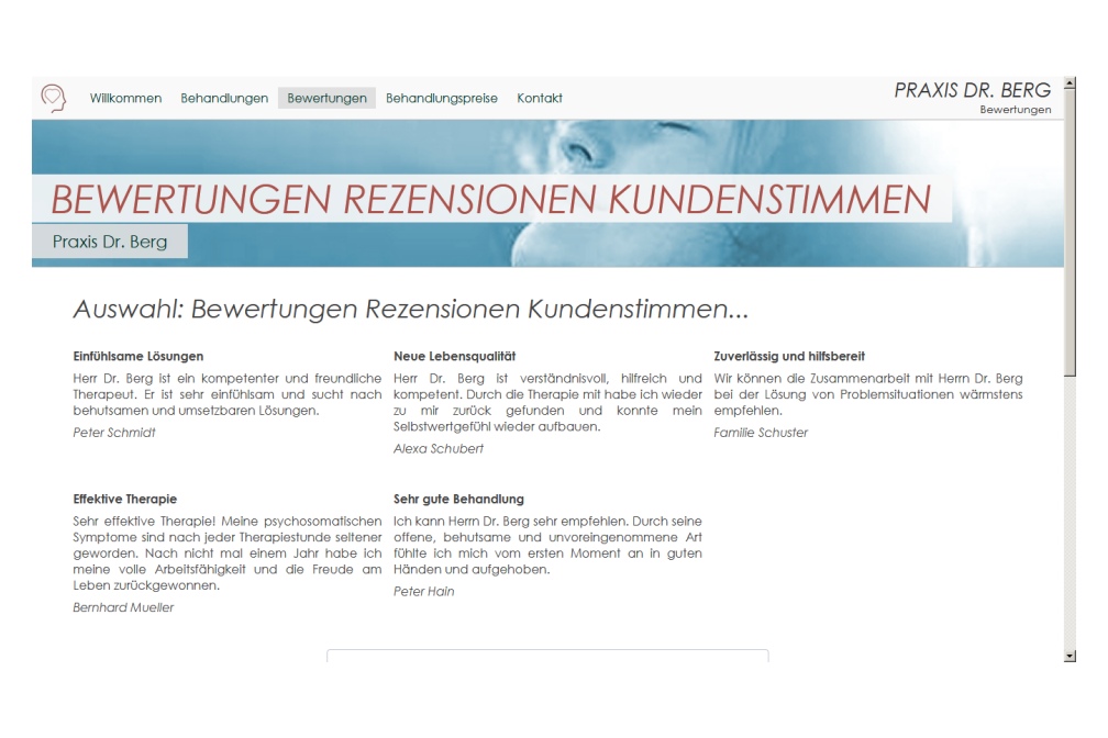 Patientenbewertungen zur Qualitätsdarstellung