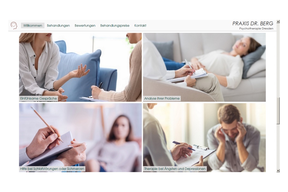 Fotos vom Profi runden die Internetseite ab