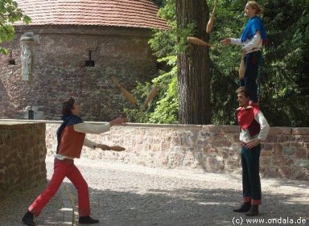 Feuerspieler und Gaukler aus Leipzig