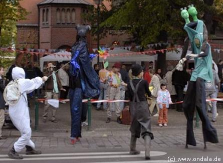 Feuerspieler und Gaukler aus Leipzig