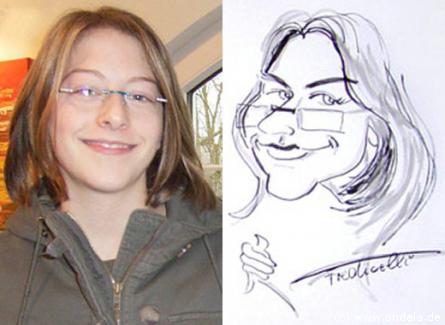 Portrait Karikaturistin Plauen