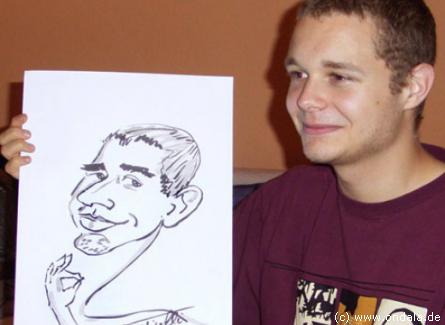 Portrait Karikaturistin Plauen