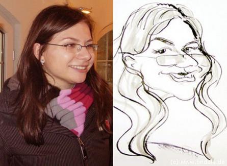 Portrait Karikaturistin Plauen