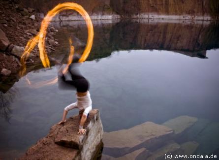 Feuerjongleur aus Halle